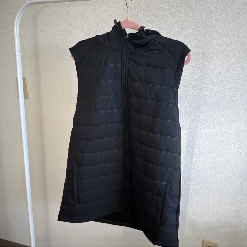 Russell Athletic Mens Black Hooded Vest XL (46-48) Training Fit Zip - Picture 3 of 5